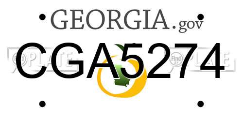 CGA5274 Georgia License Plate