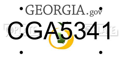 CGA5341 Georgia License Plate