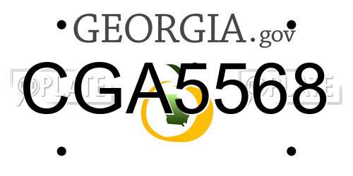 CGA5568 Georgia License Plate