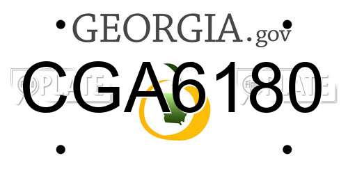 CGA6180 Georgia License Plate