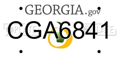 CGA6841 Georgia License Plate