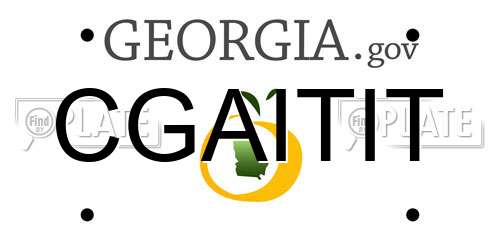 CGAITIT Georgia License Plate