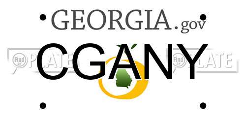 CGANY Georgia License Plate