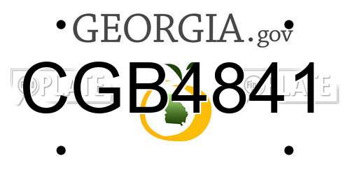 CGB4841 Georgia License Plate