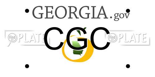CGC Georgia License Plate