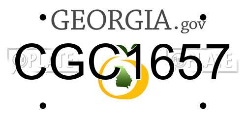 CGC1657 Georgia License Plate