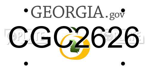 CGC2626 Georgia License Plate