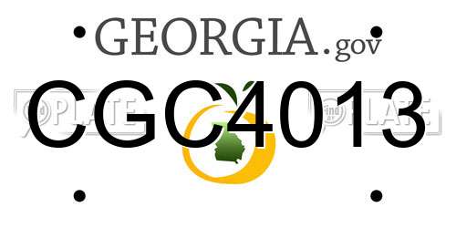CGC4013 Georgia License Plate