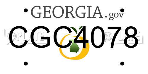 CGC4078 Georgia License Plate