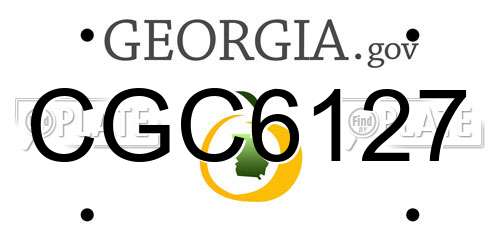 CGC6127 Georgia License Plate