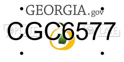CGC6577 Georgia License Plate