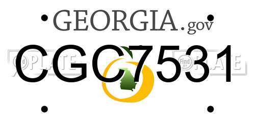 CGC7531 Georgia License Plate