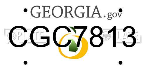CGC7813 Georgia License Plate