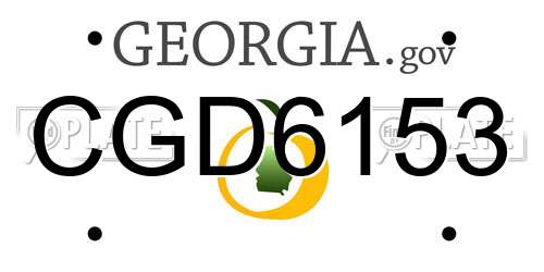 CGD6153 Georgia License Plate
