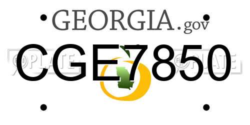 CGE7850 Georgia License Plate