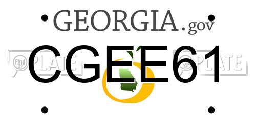 CGEE61 Georgia License Plate