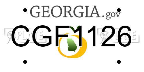CGF1126 Georgia License Plate