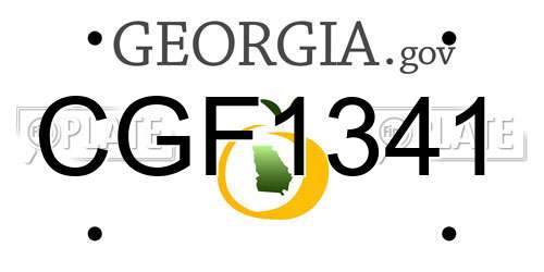 CGF1341 Georgia License Plate