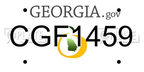 CGF1459 Georgia License Plate