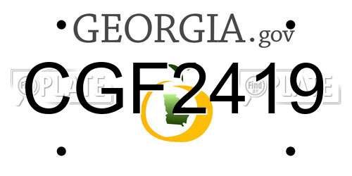 CGF2419 Georgia License Plate