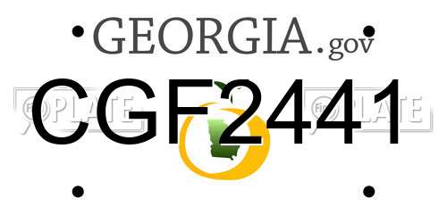 CGF2441 Georgia License Plate