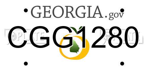 CGG1280 Georgia License Plate