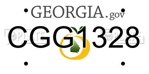 CGG1328 Georgia License Plate