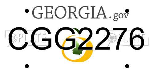 CGG2276 Georgia License Plate