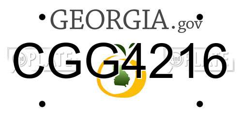 CGG4216 Georgia License Plate