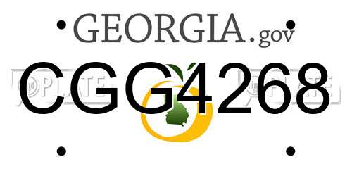 CGG4268 Georgia License Plate
