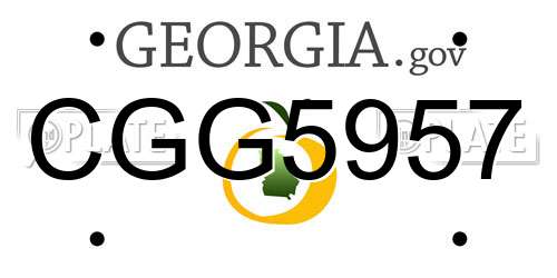 CGG5957 Georgia License Plate