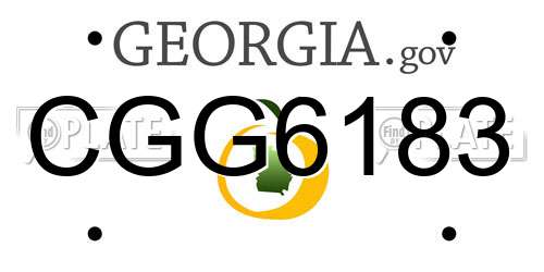 CGG6183 Georgia License Plate