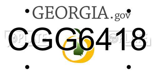 CGG6418 Georgia License Plate