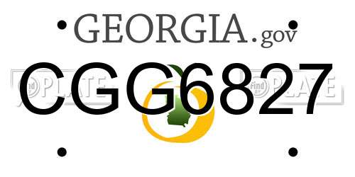 CGG6827 Georgia License Plate