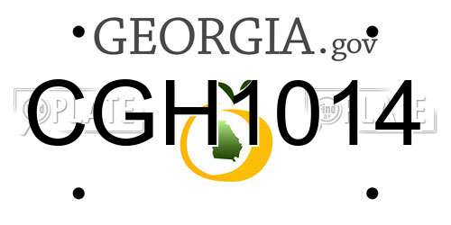 CGH1014 Georgia License Plate