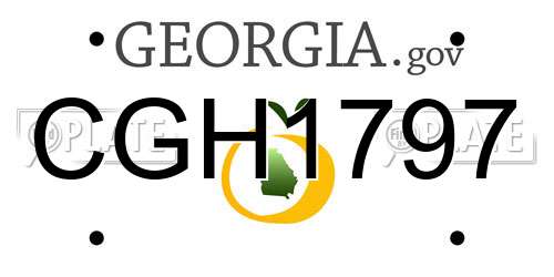 CGH1797 Georgia License Plate