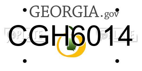 CGH6014 Georgia License Plate