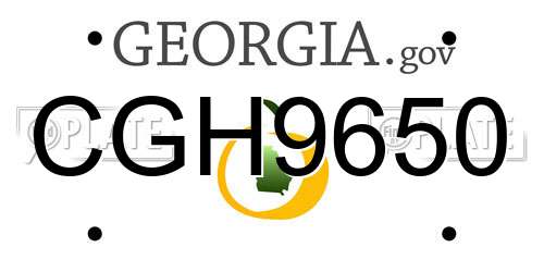 CGH9650 Georgia License Plate