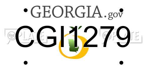 CGI1279 Georgia License Plate
