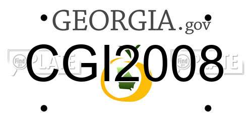 CGI2008 Georgia License Plate