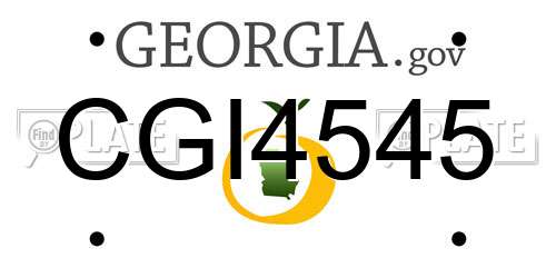 CGI4545 Georgia License Plate