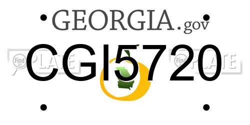 CGI5720 Georgia License Plate