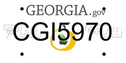 CGI5970 Georgia License Plate