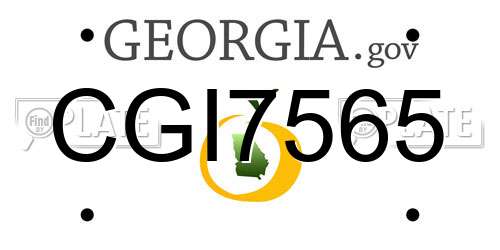 CGI7565 Georgia License Plate