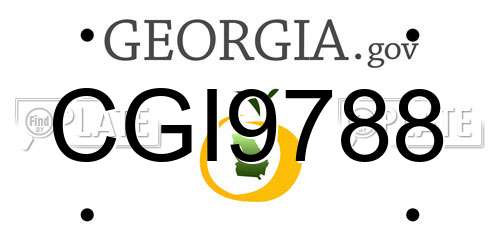 CGI9788 Georgia License Plate