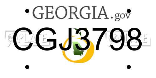 CGJ3798 Georgia License Plate