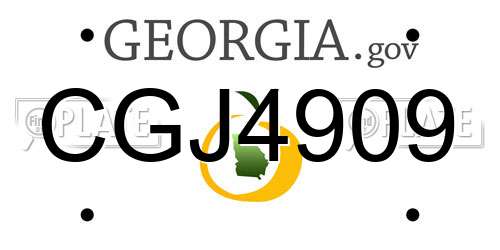 CGJ4909 Georgia License Plate