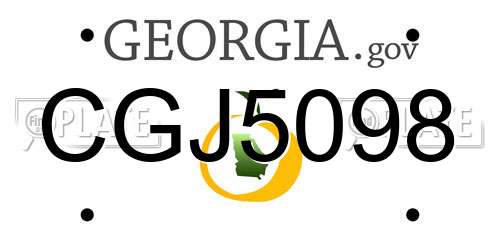 CGJ5098 Georgia License Plate