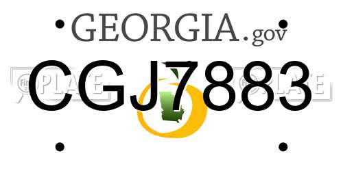 CGJ7883 Georgia License Plate