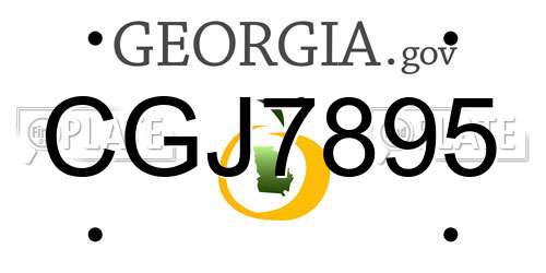 CGJ7895 Georgia License Plate